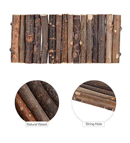 PINVNBY Guinea Pig Wooden Ladder Bridge (20 x 11.8 in) Rabbits Hideout, House, Tunnel, Rodents Chew Toys for Bunny, Chinchillas, Hedgehogs, Ferrets, Rat and Small Animals-Extra Large - size: 1 PCS, L ( 20 X 11.8 inches )
