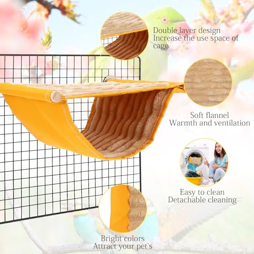 Winter Warm Bird Nest Bed, Parrot Hanging Bed Cage Hammock Finch Hamster | Snuggle Hut, Parrot House Tent, Bird Cage Stand Perch, for Parakeet, Budgies, Cockatiels, Lovebird, Cockatoo