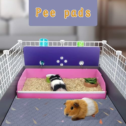 2Pcs Guinea Pig Cage Liners,Guinea Pig Fleece Cage Liners36''X72'' Super Absorbent Washable Pee Pads Reusable for Rabbit Hamster Chinchilla - size: 12 In 3x6(36" x 72") 2Pack