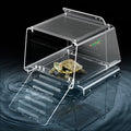 Turtle Basking Platform & Dock Stainless Steel Turtle Ramp Topper Decor for Red Eared Slider Hanging Habitat Enclosure Cage Non-Slip Surface Cuckold Tank with Lid Tortoise House Semi Aquatic Terrapin