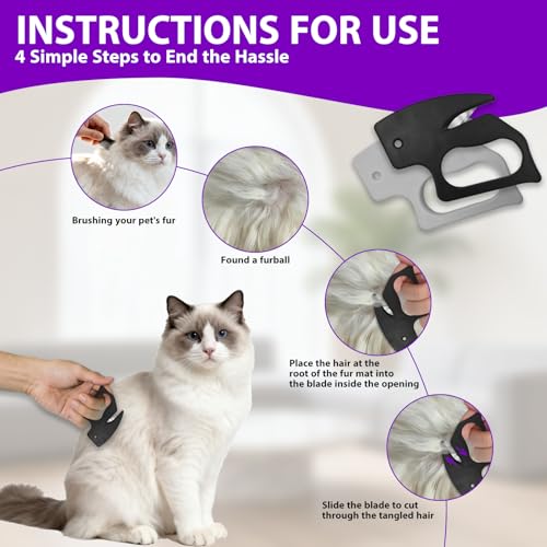 Pet Knotting Comb De knotting comb for Dog Pet Hair Removal Tool Cat Dog Grooming Supplies Matted Fur Remover,Knot Remover and Opener for Loose, Knotted Fur
