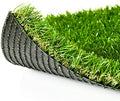 Premium Artificial Grass 3' x 7' Outdoor Rug, 1.38" Realistic Thick Turf for Garden, Yard, Fake Lawn, Dogs Synthetic Grass Mat, Rubber Backed with Drainage Holes, Customized Sizes - size: 3' x 7'