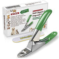 Dog Cat Pets Nail Clippers, Professional Pets Claw Trimmer with Free Nail File, Sharp Stainless Steel Blade, Sturdy Non Slip Handles - for Safe, Professional at Home Grooming - color: Green