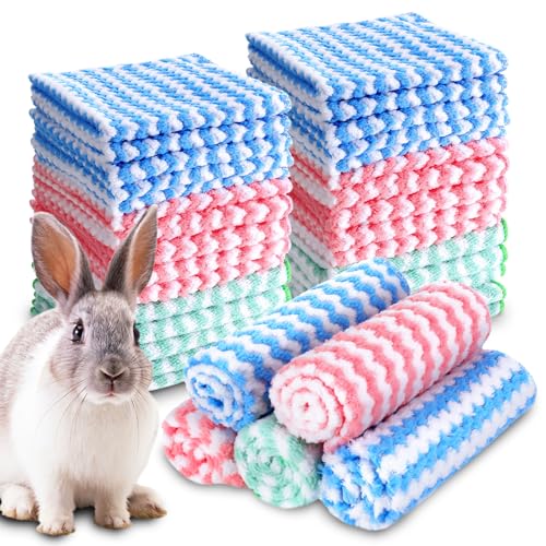 20PCS Guinea Pig Blankets, 11.8 inch Guinea Pigs Cage Liner Keep Warm Absorbent Reusable Pet Pee Sleep Mat Guineas Pig Bedding for Hamster Chinchilla Rabbit Hedgehog Hamster Ferret