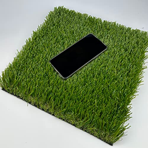 KuGuo Artificial Grass Mat, 12 x 12 in, Buffalo Grass | Flexible turf square for pet areas, crafts, plant displays and tabletop décor, trim to fit for indoor or outdoor projects