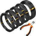 Mudder 5 Roll Aluminum Bonsai Training Wire Tree 2/2.5/3/4/6mm 42 Feet Total with Bonsai Wire Cutter Anodized Training for Holding Branches Small Trunks(Black) - color: Black, size: 2/2.5/3/4/6mm