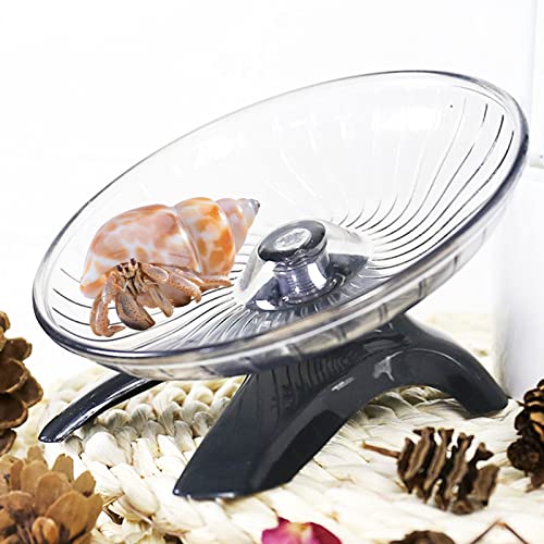 Hermit Crabs Wheel Toy, Hamster Running Wheel Toys, Small Animals Cage Accessory, Tank Accessory, Suitable for Hermit Crab Hamster Rat - color: Black, size: Small