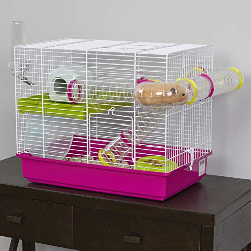 Ferplast Laura Small Hamster Cage | Fun & Interactive Cage Measures 18.11L x 11.61W x 14.8H & Includes All Accessories - style: Laura Hamster Cage