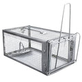 Gingbau Rat Chipmunk Trap Humane Live Mouse Vole Cage Trap - color: Silver