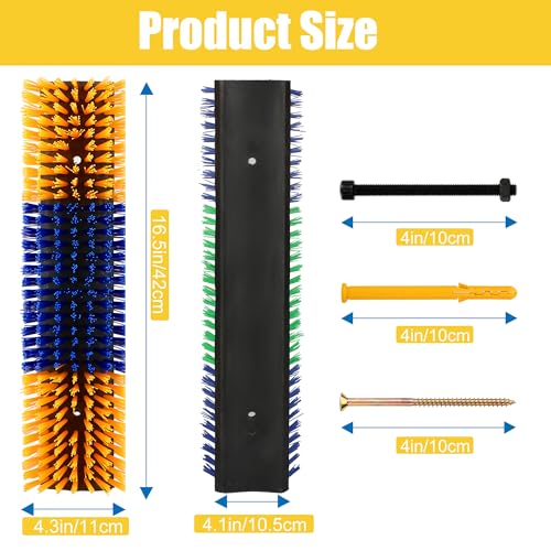2pcs Livestock Scratch Brush, Horse Scratching Post for Grooming | Goat Brush Help Stay Comfortable on the Back of Livestock Cattle Scratch for Goat, Cow, Sheep, Pig and Other Animals