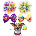 PET SHOW 4pcs Small Dogs Collar Flowers and Bows Charms For Festival Holiday Party Cats Rabbits Slides on Collars Leashes Puppies Medium Dog Collar Attachment - color: Easter-4pcs