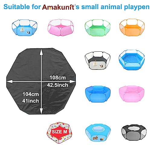 Amakunft Waterproof Hexagon Playpen Mat Washable Pee Pad Fit with Small Animal Playpen (42.5in x 41in) Reusable Pet Bedding Liner for Guinea Pig, Rabbit, Hamster, Chinchilla, Hedgehog Indoor/Outdoor - size: 1pc