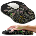 Ergonomic Slope Mouse Pad Wrist Support, Wrist Rest Mousepad for Carpal Tunnel Pain Relief with Massage Bulge and Slow Rebound Memory Foam (12x8 inch, Butterfly and Flower) - color: AM041-Butterfly and Flower