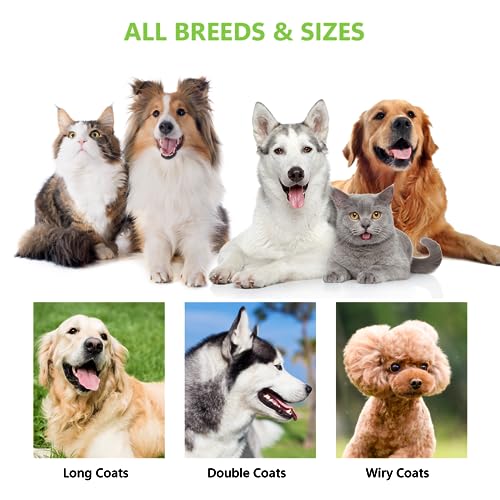 Staltwo Deshedding Dog Brush, Deshedding Undercoat Brush for Dog&Cat | Grey Extra-Wide Double-Sided Pet Grooming tool | Shedding Control for Long/Medium-Haired Dogs and Cats, Knot Removal - color: Grey