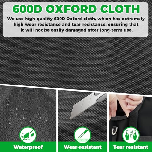 Loyala Hay Bag Goat Hay Feeder Slow Feed Hay Bags 600D Oxford Cloth Hay Bags for Horses Goats Sheep Donkeys Cows (Black Grid