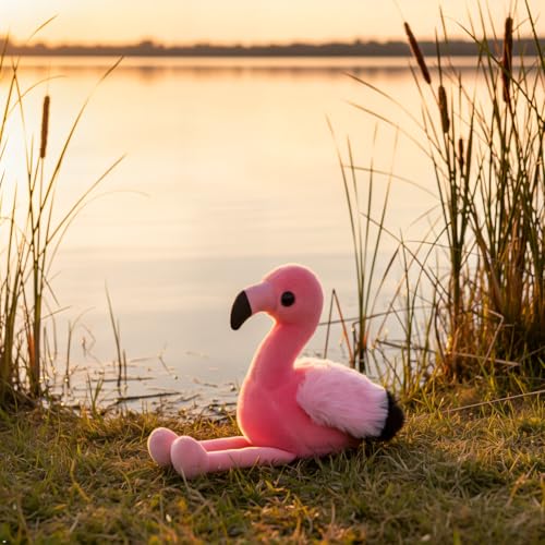 The Petting Zoo Flamingo Stuffed Animal Plushie, Gifts for Kids, Wild Onez Babiez Zoo Animals, Flamingo Plush Toy 6 inches - color: Flamingo