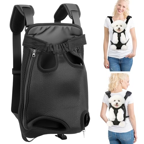 Mosago Dog Backpack Carrier with Thick Padded Bottom Support, 10–16 lbs | Adjustable Pet Front Carrier, Legs-Out Chest Carrier for Small to Medium Dogs, Easy Fit for Walking/Hiking/Camping/Traveling - size: XL