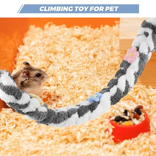 Totority Squirrel Climbing Rope Toy Rope Perch for Sugar Gliders Rats Hamsters and Small Pets Cage Enrichment and Activity Accessory 22.83 X 2.16 X 1.57 in 1 Pc