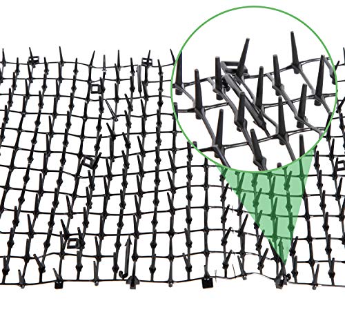 Tapix Cat Scat Mat with Spikes (14 ft.) – Cat Deterrent Strips for Garden, Yard & Furniture, Indoor & Outdoor, 10 Staples Included - size: 14 x 12 inch