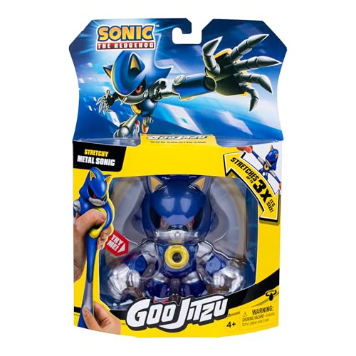 Goo JIT Zu Metal Sonic, Squishy Stretchy Action Figure, Sonic Toys | Over 4 in. tall with goo filling and stretchable arms that extend up to 16 in. for squeeze toys play - style: Metal Sonic
