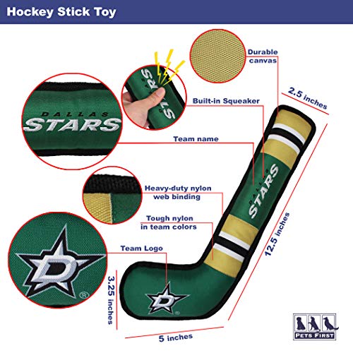 Pets First NHL Dallas Stars Stick Toy for Dogs & Cats. Play Hockey with Your Pet with This Licensed Dog Tough Toy Reward! - color: Dallas Stars, style: NHL Dog Tug Toy