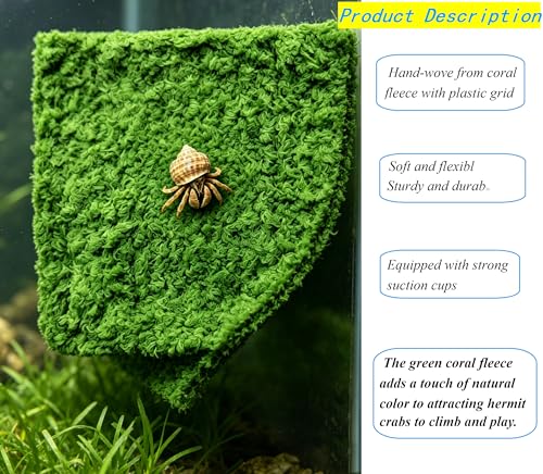 Hermit Crab Climbing Wall Climbing Toys Hand-Woven Coral Fleece Moisturizing Ladder for Hermit Crab Tank Small Animal Cage Accessories