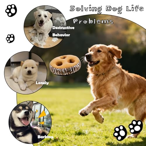 Hide and Seek Dog Toys, Multi-Purpose Interactive Squeaky Puppy Toys with Detachable Non-Slip Base, Treat Dispensing & Flying Disc Fetch, Enrichment Toys for Small Medium Large Dogs - color: Trunk Hideout with 4 animals