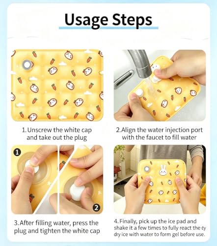 Water-Fillable Pet Cooling Mat, Pressure Activated Gel Cooling Pad for Dogs & Cats, Durable & Scratch Resistant, Perfect for Hot Weather to Prevent Overheating (88, Yellow Carrot, 19.7 * 23.6) - color: yellow carrot, size: 19.7*23.6
