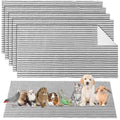 Hahafelt 5 Pcs Waterproof Guinea Pig Fleece Bedding Blankets Absorbent Guinea Pig Cage Liner Washable Small Animal Pee Pad Reusable Pet Blanket Wash Cloth Bedding Mat Pad (Gray,47 x 24 Inch) - color: Gray, size: 47 x 24 Inch