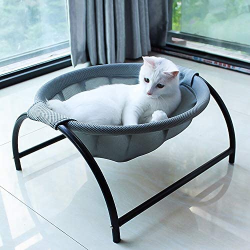Cat Bed Dedicated Replacement Net Cover Soft Breathable (Gray) | Cat Supplies Pet Supplies Whole Wash Stable & Breathable Easy Assembly Indoors Outdoors, 16.9 in x 16.9 in x 9.5 in - color: Grey, size: 16.9"L x 16.9"W (Cloth Cover Replacement)
