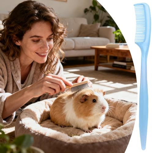 Bunny Brush | 10 Pieces Small Animal Hair Grooming Tool | Hamster Cleaning Supplies | for Tiny Pet Ferret Indoor Home Coat Sensitive Skin Daily Care - color: Blue