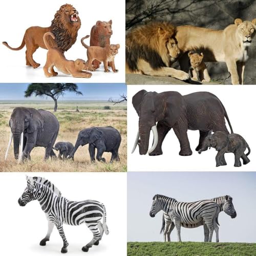 14PCS Realistic Safari Animal Toys with Wild Jungle Figurines for Toddlers