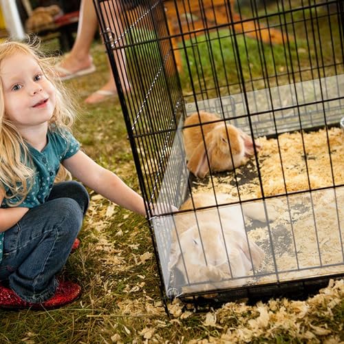 20 Pcs Pet Cage Liner 15.7'' x 6'', Cage Urine Guard Side Lining Clear Sheet with 100 Pcs Stainless Steel Zip Ties, Anti-Urine Side Lining Sheet for Rabbit Guinea Pig Hamster Ferret Chinchilla