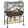 PawHut Large Hamster Cage with Deep Tray, 3 Tier for Syrian Gerbil Mouse | Rolling Rat Cage, Storage Shelf, Big Exercise Wheel, Tube System, Hut, Platforms, Ramps, Food Dish, Water Bottle - size: 32.3"L x 17.7"W x 41.9"H