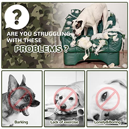 Dog Toys for Aggressive Chewers Large Breed, Fun to Chew (Camo) | German Shepherd, Indestructible Interactive Treat Dog Toys for Large Medium Breeds, Food Grade&Tough Rubber, Chase and Fetch - color: Camouflage color