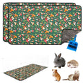 2 Pcs Guinea Pig Cage Liners 47 x 24 Washable Cage Pads Rabbit Bedding Reusable Absorbent Pee Pads for Small Animals Bunny Ferret Chinchilla Hamster (Green, 47×24'') - size: 2 Pcs 47×24''