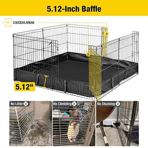 Aivituvin Pet Playpen Rabbit Pen Bunny Run Extension Guinea Pig Enclosure with Waterproof Floor Liner - Extension Playpen ONLY