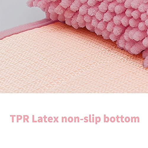 Oncpcare Long Plush Bunny Rabbit Guinea Pig Bed, Winter Warm Bunny Blanket for Rabbits, Guinea Pig Cage Liners Washable Reusable | Chenille fleece, absorbent 3-layer design, non-slip TPR backing, machine washable, for small animal cages - color: Pink, siz