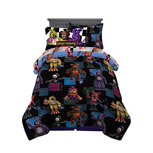 Franco Kids Bedding Super Soft Comforter and Sheet Set with Sham, 5 Piece Twin Size, Five Nights At Freddy's - color: Five Nights at Freddy's, size: 5 Piece Twin Size