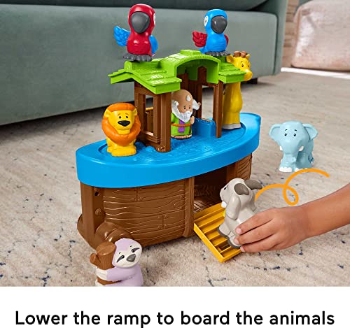 Fisher-Price Little People Noah’s Ark Playset | Toddler Toys, 12 Animals & Noah Figure, Pretend Play for Kids Ages 1+ Years (Amazon Exclusive)