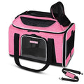 Top-Expandable Small Pet Carrier 18"x13"x9.5" Airline Approved | for Southwest Airlines, Lockable Safety Zippers and Anti-Scratch Mesh, Soft-Sided, Pets Under 10 Lbs, Pink - color: Pink, size: 18.0"L x 13.0"W x 9.5"H