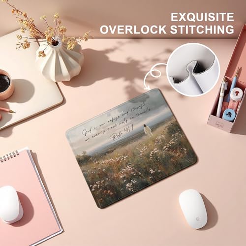 Christian Jesus with Lamb Mouse Pad, Christian Jesus Religious Gifts Mousepad for Office Desk Computers Laptop, Psalm 46:1 Religious Faith Office Supplies Desk Accessories, 9.5x7.9 Inch - color: 18Child