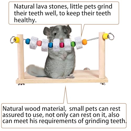 Chinchilla Platform Ledge Wood Hamster Stand Platform Board Shelf Bridge Rats Climbing Toys Cage Accessories for Chipmunks Squirrels Sugar Gliders Mice Parrots