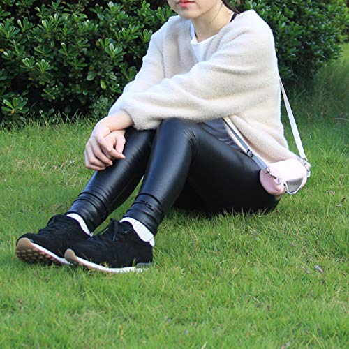 Dwarf Hamster Carrier Bag Portable Cylinder Warm Outdoor Bag with Adjustable Single Shoulder Strap (Pink) - color: Pink