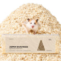 BUCATSTATE 20L Aspen Bedding | 100% Natural Ultra-Fine Shavings, Low-Dust Odor Control for Hamster, Guinea Pig, Chinchilla, Snake & Burrowing Pets - size: 20L