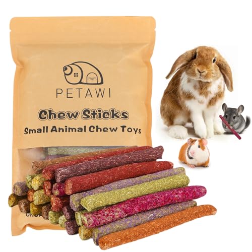 70PCS 10Flavors Bunny Chews Toys Sticks, Rabbit Toys for Bunnies Boredom, Guinea Pig Chinchilla Bunny Treats For Rabbits Timothy Hay Sticks For Chinchilla Guinea Pig Rabbit Bunny Indoor Outdoor
