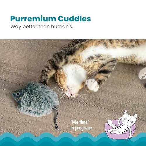 Catstages Nighttime Cuddle Plush Mouse Cat Toy with Catnip - color: Nighttime Cuddle Mouse