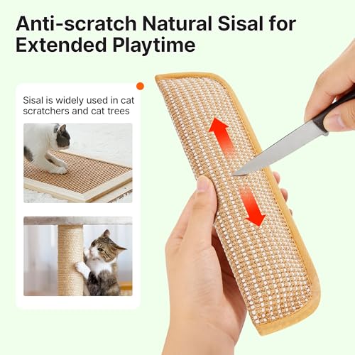 Potaroma Cat Toys Pack of 2 with 6000mg A+ Organic Catnip, Sisal Material | Indoor Kitten Scratching and Kicker Toys, Drives Bored Cats Crazy with Fun Interactive Chew