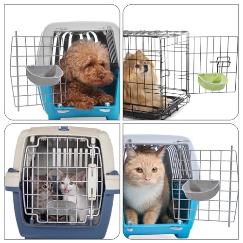 2 Pack Feeder, Hanging Food Bowl Feeder Food and Water Container for Wire Cage Feeding Dish Hanging Cups for Birds Hamsters Mice Rats Guinea Pig Small Pets
