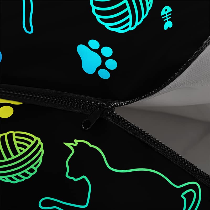 QOOMO Camping Sleeping Bags,3 Season Warm & Cool Weather,Lightweight,Waterproof Sleeping Bags for Adults & Kids,Traveling,and Outdoors,Camping Gear Equipment - color: Neon Cat 2